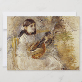 Flickor som spelar mandolin (av Berthe Morisot) Kort