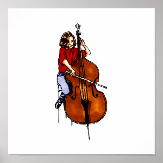 Flickor som spelar orkesterbasunerskjorta poster