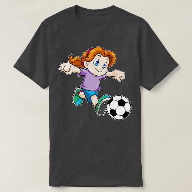Flickor som spelare i boll t shirt (Design framsida)