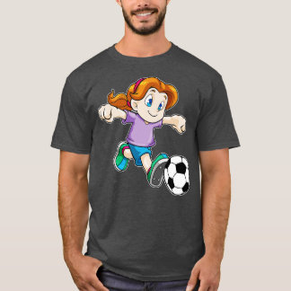 Flickor som spelare i boll t shirt