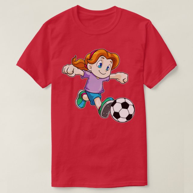 Flickor som spelare i boll t shirt (Design framsida)