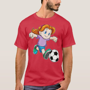 Flickor som spelare i boll t shirt