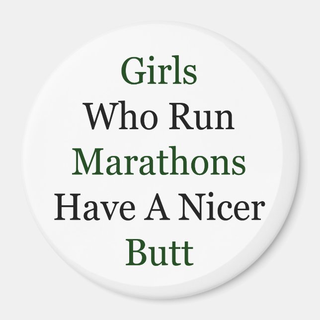 Flickor som Springa Marathons har en Nicer Butt Magnet (Framsidan)