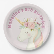 Flickor Söt Rosa Enhörning Födelsedag