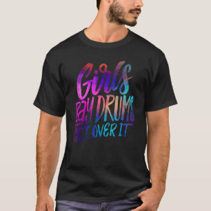 Flickor spelar Drums-tävlingen Drummer Musician T Shirt