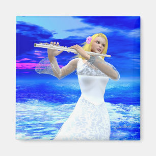 Flickor spelar Flute Magnet