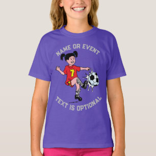 Flickor spelar fotboll t shirt