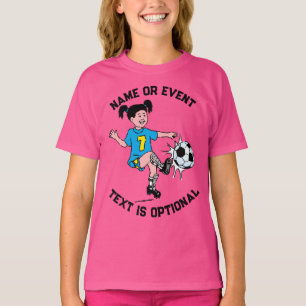 Flickor spelar fotboll t shirt