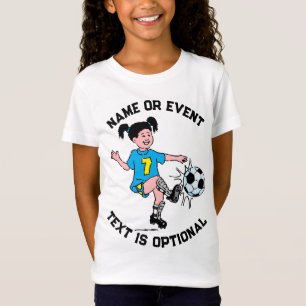 Flickor spelar fotboll t shirt