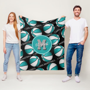 Flickor sport i kärlek basketboll län vita fleecefilt