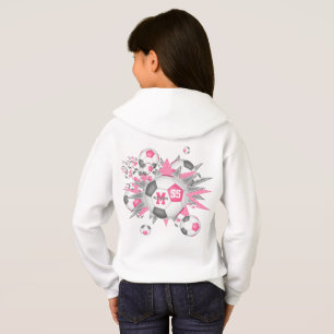 Flickor, sportig rosa grått-fotboll, blåsning t shirt