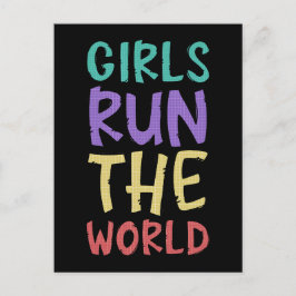 Flickor Springa, feminist i världen Vykort