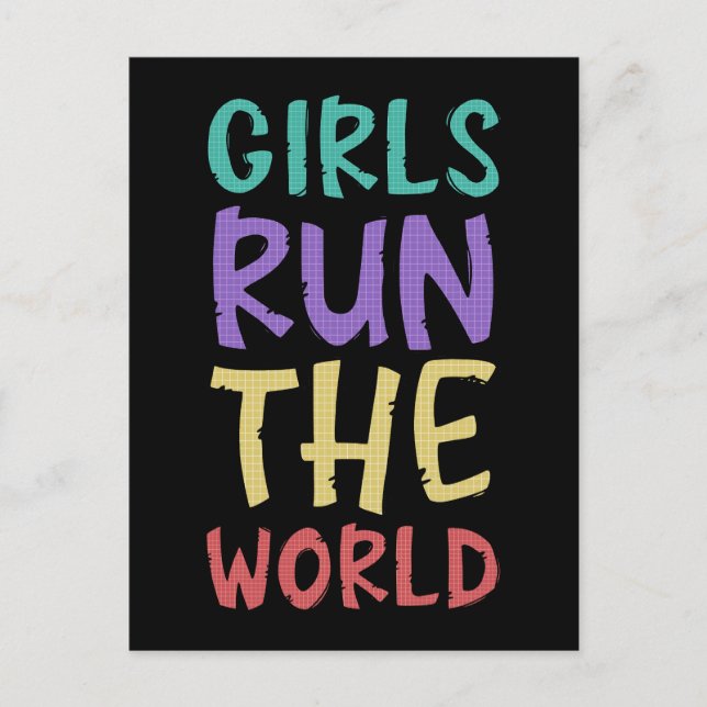 Flickor Springa, feminist i världen Vykort (Framsida)