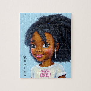 Flickor Springa i Personligen Jigszawa Puzzle Pussel