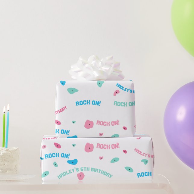 Flickor Sten på klätterväggen Pappra Presentpapper (Festgåvor)