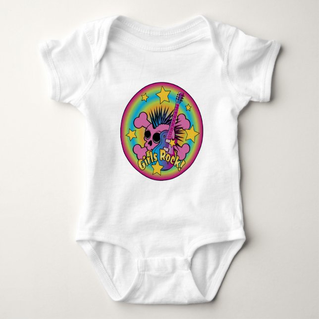 Flickor Sten Skull och korsben T-shirt (Framsida)