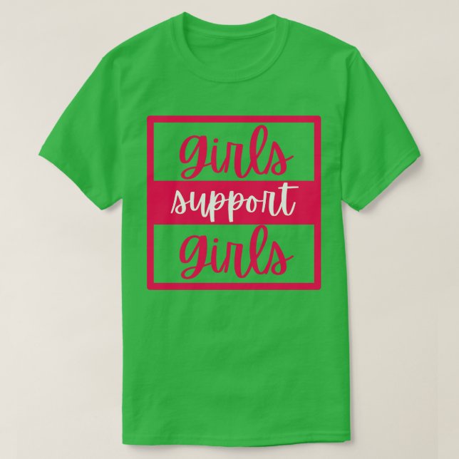 Flickor stöder flickor 5 t shirt (Design framsida)