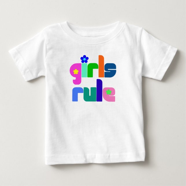 Flickor styr t-shirt baby/småbarn (Framsida)