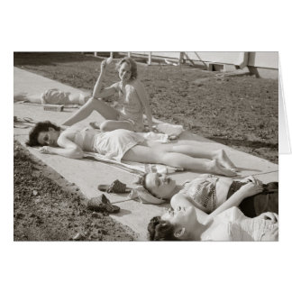Flickor Sunbad, 1943 Hälsningskort