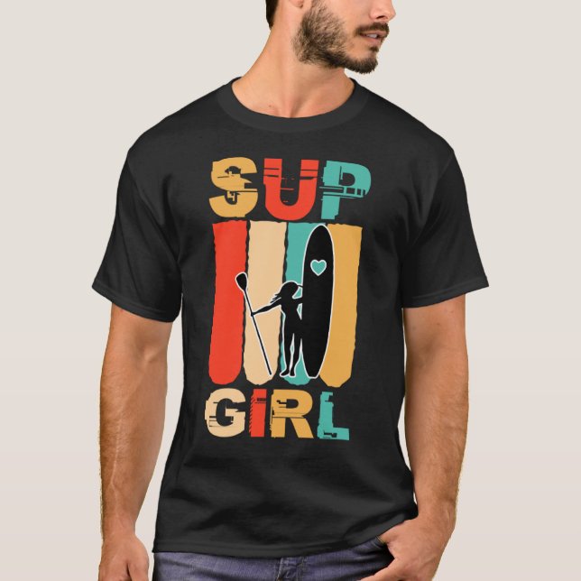 Flickor SUP Stå upp Paddling Surfing Surfing T Shirt (Framsida)