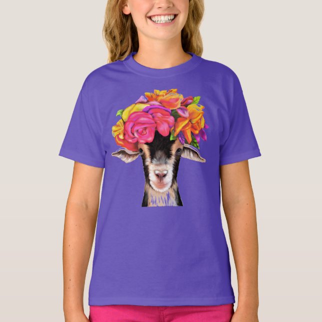 Flickor Tee Posey, Goat. (Framsida)