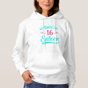 Flickor Tonåring Cute Sweet sixteen Sweet 16 födel T Shirt