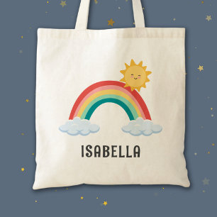 Flickor Trendig Whimsique Rainbow Tecknad Kids Nam Tygkasse
