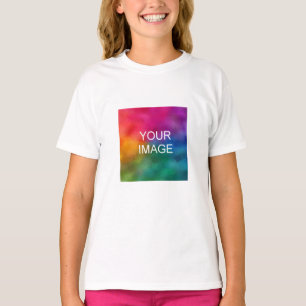 Flickor TShirts Lägg till bild fram- och baksida