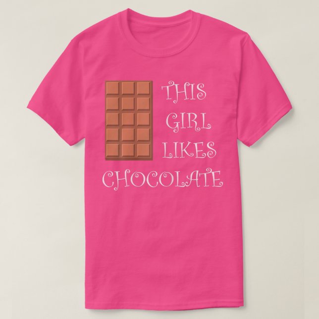 Flickor tycker om chokladkosnötäta sötsaker t shirt (Design framsida)