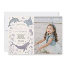 Flickor under Sea Födelsedagsfest Photo