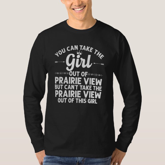 Flickor utanför Prairie View Tx Texas Funny Home R T Shirt (Framsida)