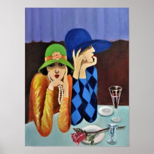 Flickor ute i natten poster (Framsidan)