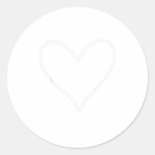 Flickor Valentines Kvinnor Hjärt Silhuett Barn Små Runt Klistermärke