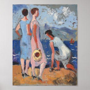 Flickor vid havet Christopher Wood Poster
