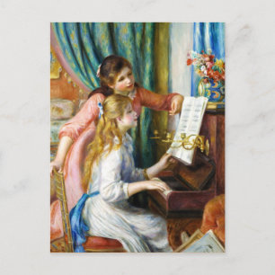 Flickor vid Piano Pierre Auguste Renoir-målningen Vykort