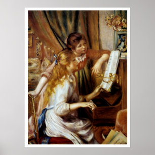 Flickor vid Piano Poster