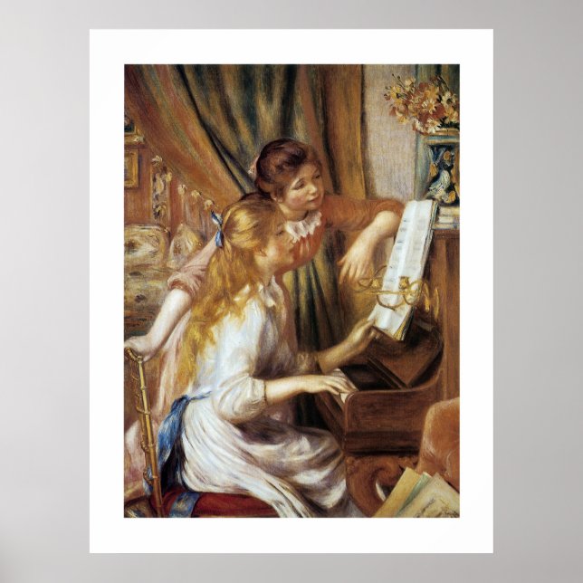 Flickor vid Piano Poster (Framsidan)