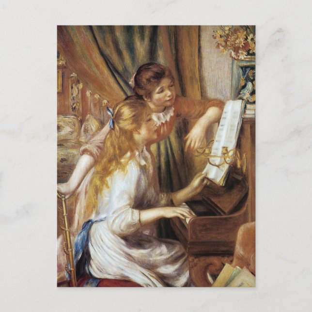 Flickor vid Piano Vykort (Framsida)