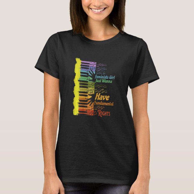 Flickor vill bara ha grundläggande Höger T Shirt (Framsida)