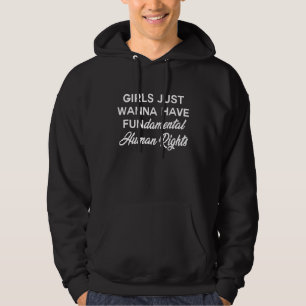 Flickor vill bara ha grundläggande mänskliga Höger Hoodie