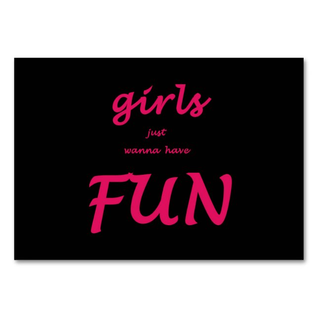 Flickor vill bara ha roligt bordsnummer (Framsidan)