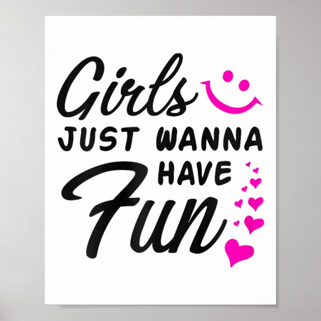 Flickor vill bara ha Roligt - Party Klubb Dance Gi Poster (Framsidan)