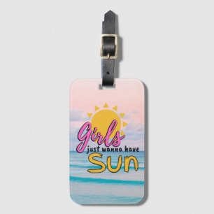 Flickor vill bara ha Sol Beach Personlig Bagagebricka