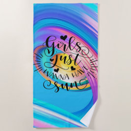 Flickor vill bara ha Sol Beach Towel 
