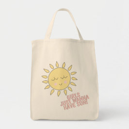 Flickor vill bara ha sol! Sommarcitat Tote Bag Tygkasse
