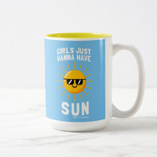 Flickor vill bara ha Sol Två-Tonad Mugg