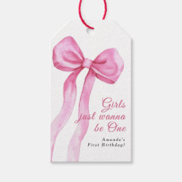 Flickor vill bara vara en första födelsedag Party Presentetikett