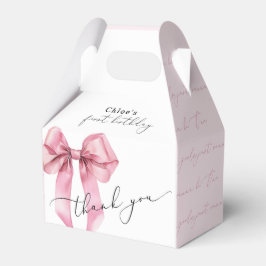 Flickor vill bara vara en Rosa Bow Birthday Presentaskar