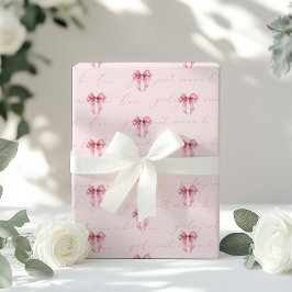Flickor vill bara vara en Rosa Bow Birthday Presentpapper