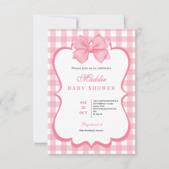 Flickor vill bara vara en Rosa på födelsedagen Inbjudningar (Framsida)